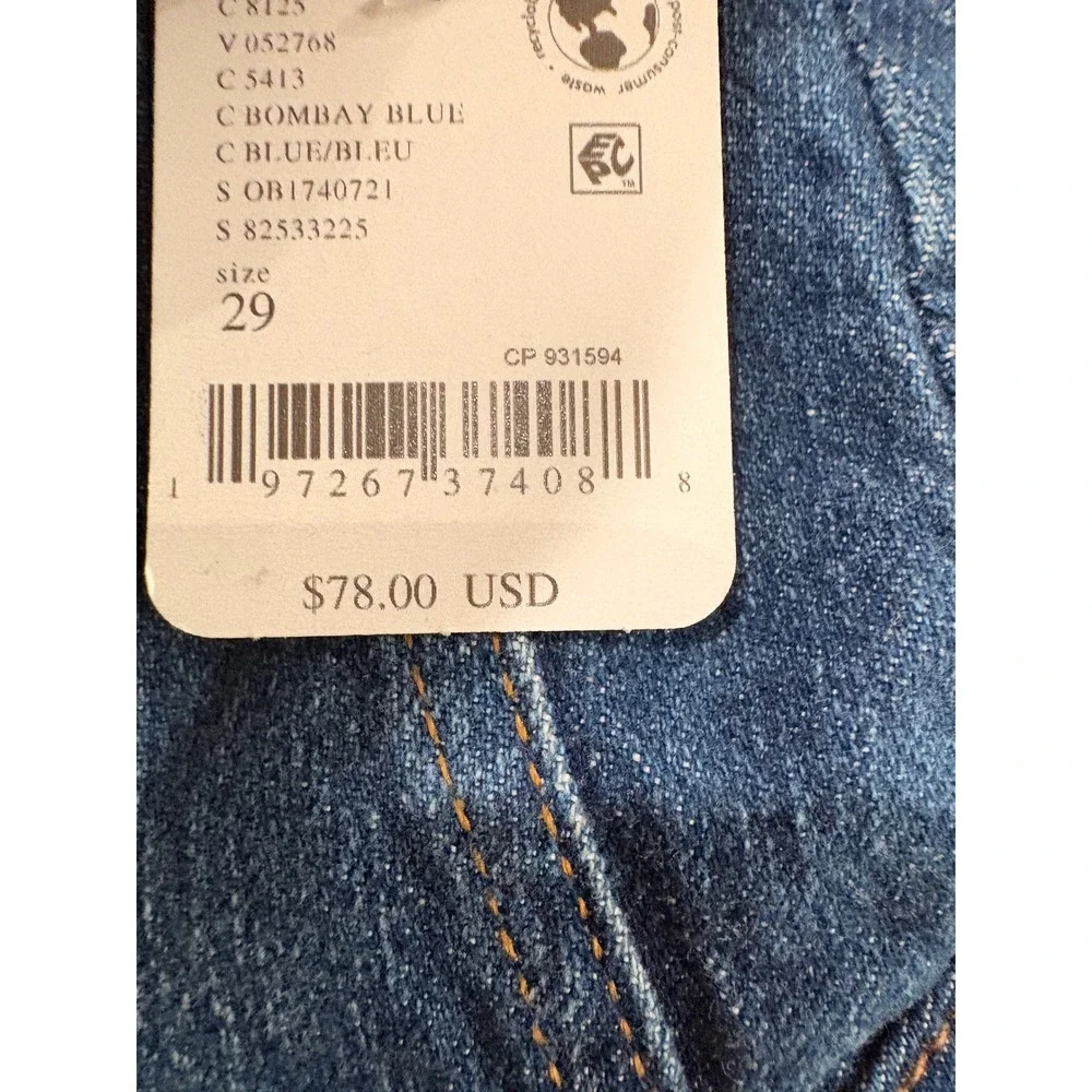 Free People We The Free crvy High Rise Mona Denim Shorts Bombay Blue 29 NWT